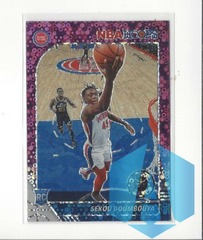 2019-20 Hoops Premium St. Prizm Purple Disco #212 Sekou Doumbouya Rookie Pistons